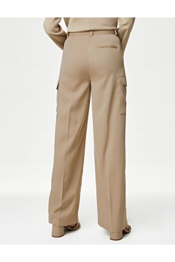 Marks & Spencer Wide Leg Saten Kargo Pantolon