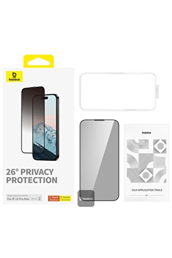 Baseus Diamond Series Full-Coverage Privacy Protection  iP 15 Pro Max