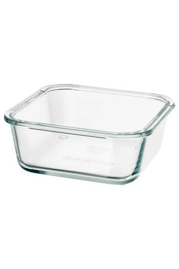 erorex Food container, square/glass, 600 ml