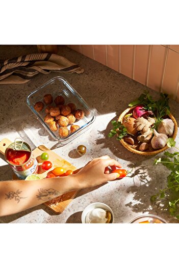 erorex Food container, rectangular/glass, 1.0 l