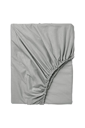 erorex Fitted sheet, light grey, 90x200 cm