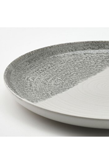 erorex Plate, patterned/grey, 25 cm