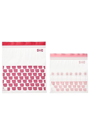 erorex Resealable bag, patterned red/pink, 2.5/1.2 l