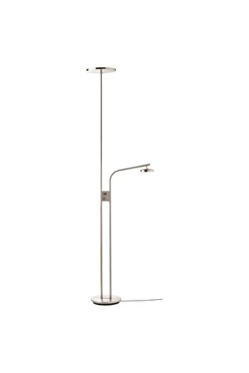 erorex LED floor uplighter/reading lamp, dimmable/nickel-plated, 180 cm