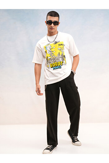 Highlander By Styli Graphic Print Round Neck Relaxed Fit T-Shirt