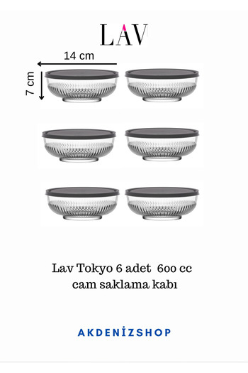 LAV Tokyo 6 Pieces 600 Cc Storage Container