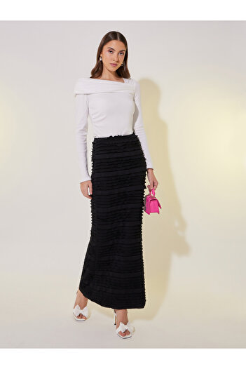 Take Two By Styli Texture Mermaid Fit Maxi Skirt