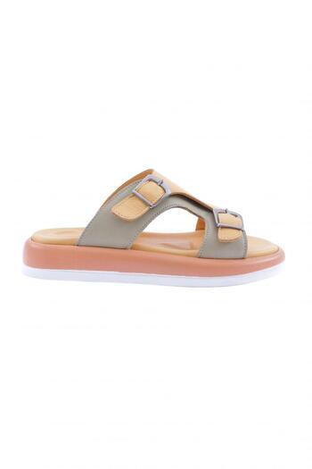 DGN Women's Belt Buckle Slippers Orange Scarpion 31423244