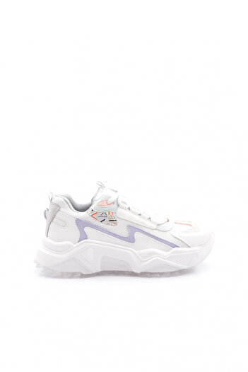 DGN Pantofi sport cu talpă groasă de damă, alb, verde pudra 762463138