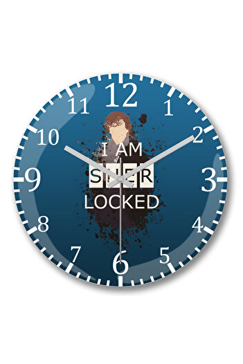 BASKI DÜNYASI I Am Sher Locked Wall Clock Curved Real Glass