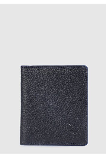 Carrera Navy Blue Car0020 Navy Blue Genuine Leather Wallet