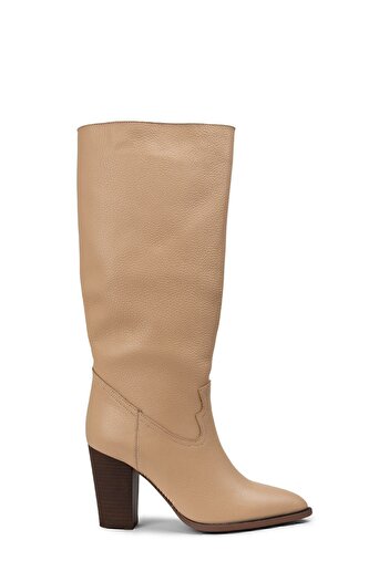 Deery Genuine Leather Mink Color Women's Boots