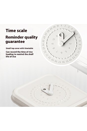 fulina Rice Box,Sealed Against Moisture,With Time Indicator,Insect-Proof Design, Store Food