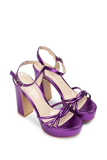 Deery Purple Platform Heeled Women's Evening Dress Shoes