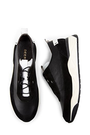 Deery Γνήσια Suede Black Sneaker Ανδρικά Παπούτσια