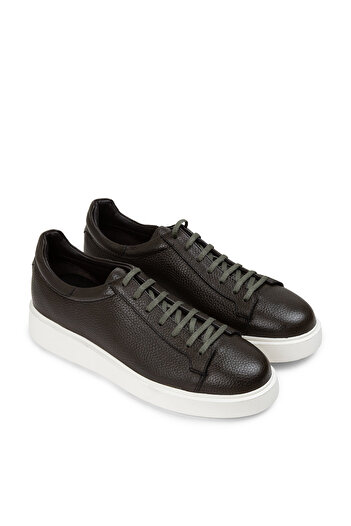 Deery Genuine Leather Khaki Men's Sneaker Shoes