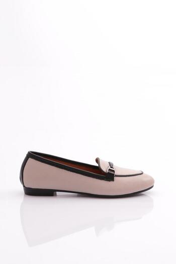 DGN 102-1 Silver Genuine Leather Women's Ballerinas - With Iron Accessories