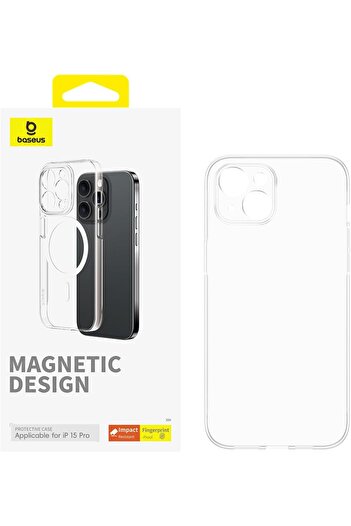 Baseus Lucent Series Magnetic Phone Case for iP 15 Pro Clear