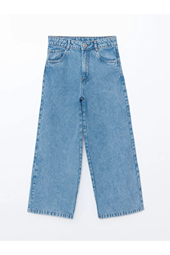 LC Waikiki Lcw Kids Girl's Jeans Trousers with Adjustable Elastic Waist