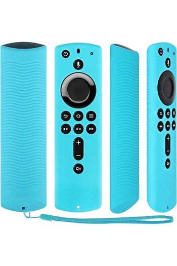Choice Glow Blue Suitable for Fire TV Stick 4K TV Stick 2GEN Remote Silicone Case Protective Cover Skin Fir