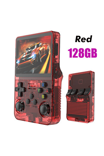 Choice Red 128G 128G R36S Retro Handheld Video Game Console Linux System 3.5 Inch IPS Screen R35s Pro Porta