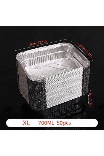 Choice Silvery-XL 50pcs disposable aluminium foil, various sizes, tin pans are perfect for cooking, heating