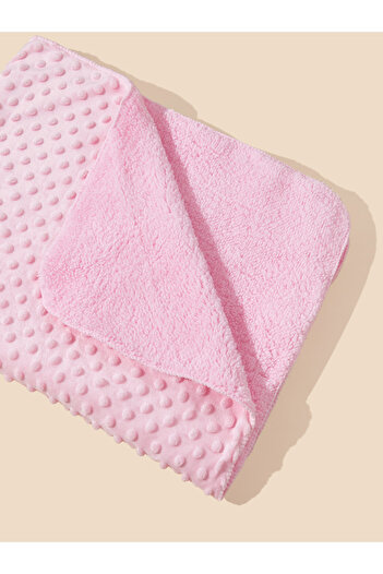 Choice 75x100cm pink Minky Baby Blanket Solid Color Crystal Velvet Bean Blanket Double Layer Super Soft Kid