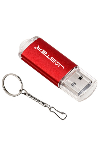 Choice محرك أقراص فلاش USB 2.0 جديد من JASTER باللون الأحمر بسعة 64 جيجابايت مع سلسلة مفاتيح 128 جيجابايت 64 جيجابايت 32 جيجابايت 16 جيجابايت 8 جيجابايت 4 جيجابايت 128 ميجابايت