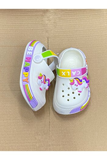 ÇOCUKÇA MODA Girl's Unicorn Figured Non-Slip Sole Slippers Sandals