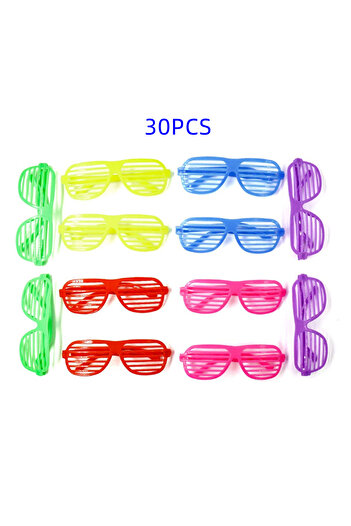 Choice 30PCS 12/30Pcs Shutter Shades Glasses Toys Kids Boy Girls Glasses Makeup Birthday Party Favors Pinat