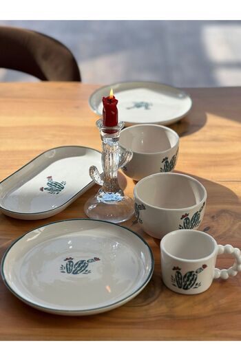 MeGgDecor 2 Pieces Cactus 21cm Plate