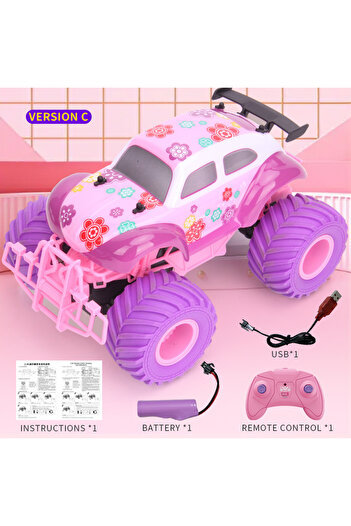 Choice C-Beetle JJRC Barbie RC Car Pink Pickup Truck Electric Climbing Drop-resistant Stunt Remote Control