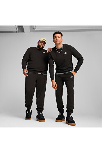 Puma Ανδρικό μαύρο παντελόνι Essentials No 1 Logo
