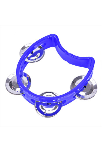 Choice blue New Hand-held Tambourine Metal Bells Plastic Rattle Ball Percussion KTV Party Kids Game Toy Mus