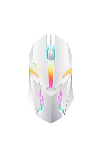Choice WHITE 1 PC ITLY M01 Sports LED Luminous Backlit USB Wired Gaming Mouse for Desktop PC Laptop Office