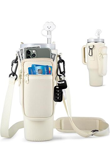COOYA Portable Water Bottle Carrier Bag,  with Adjustable Strap, comfortable, for 40oz Water Bottle Pouch