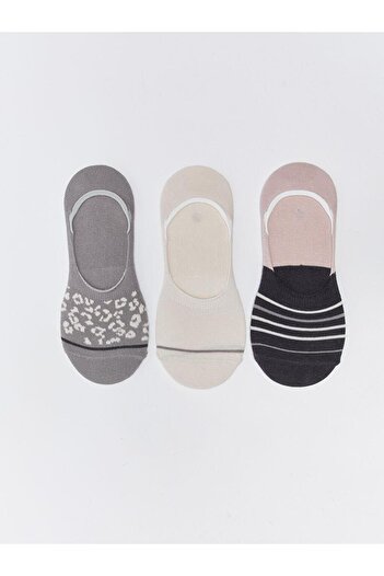 LC Waikiki Patterned Women's Ballerina Socks 3 Pack (S3)