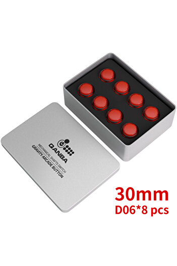 Choice Clear Red D06 Qanba Gravity KS Mechanical Shafts Silent Pushbutton 24mm/30mm Arcade Button Snap-in (