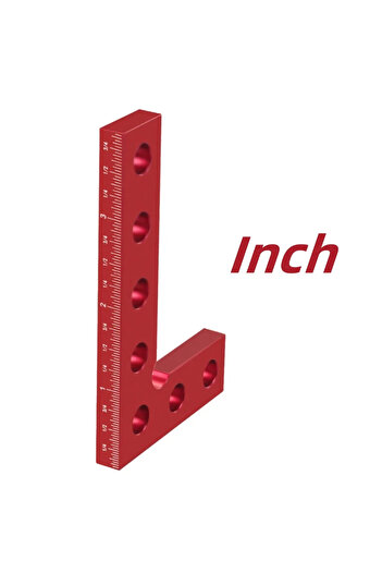 Choice L-100MM Inch Red Woodworking 90 Degree Precision Square Edge Marking Tool, Aluminum Carpentry Pocket