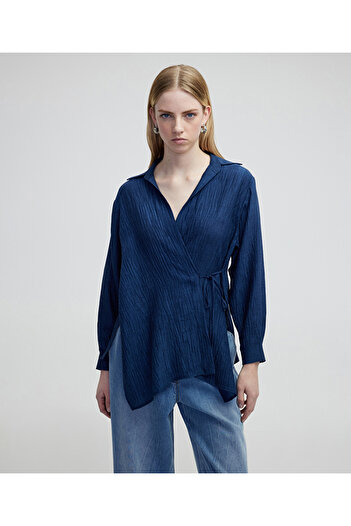 MISS IPEKYOL Textured double-breasted blouse