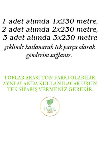 Perdeplus Pamuklu, Yıkanmış Buldan Keten Kumaş 1 Metre / Eni 230 cm