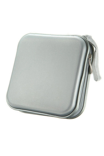 Choice3 Silver Portable CD Holder Case 40pcs Capacity Disc CD DVD Wallet Storage Organizer Case Holder Squar