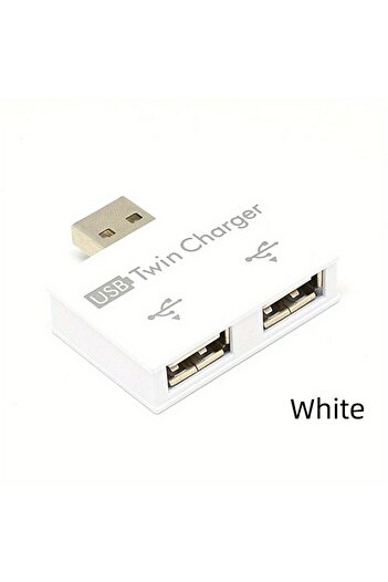 Choice White USB2.0 Splitter 1 Male To 2 Ports Female USB Hub Adapter Converter For Huawei Xiaomi Macbook P