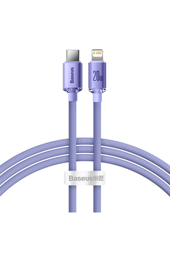 Baseus 1.2m Purple USB Type C PD 20W Cable for iPhone 14 13 12 Pro X 8 Fast USB C Cable for iPhone C
