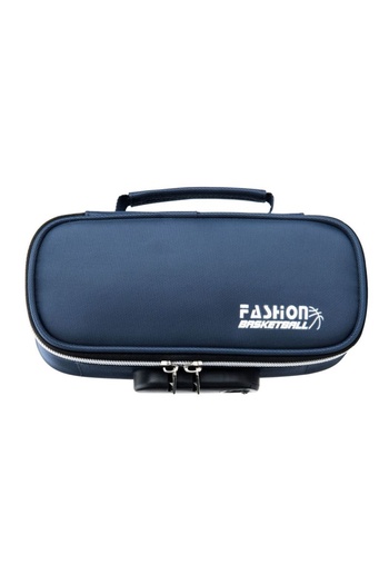 Choice Navy Portable Password lock pencil case Boy Canvas Pencil bag large capacity pencil cases bag kids p