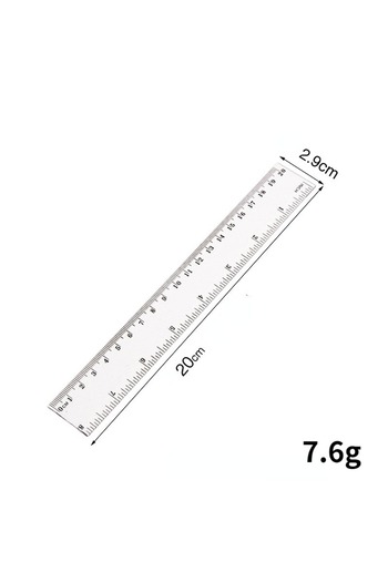 Choice 20CM 15/20/30cm Transparent Plastic Ruler Blue Color Simple Style Portable Tool Cute for Student Sch