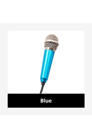 Choice Blue Portable 3.5mm Stereo Studio Mic KTV Karaoke Mini Microphone For Smart Phone Laptop PC Desktop