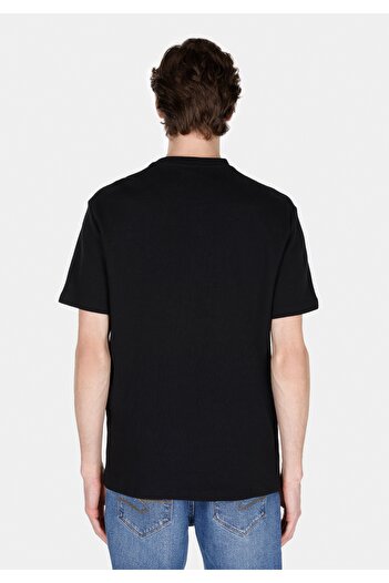 Colin's Ανδρικό μαύρο κοντομάνικο μπλουζάκι Comfort Fit με στρογγυλή λαιμόκοψη