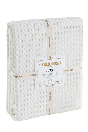 Naturosa Single Ecru Color Waffle Pike 100% Cotton 160X 220 cm