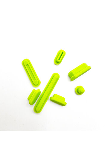 Choice Pro14 M4 M3 M2 M1 green 7PCS Dust Plug Cover Dirt Plug Cups Set for MacBook Pro 14/16 inch Air M3 M2